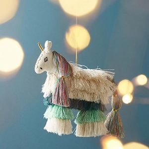 Anthropologie Large Unicorn Christmas Ornament